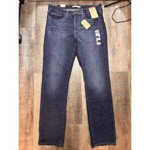 Levis 314 Shaping Straight Jeans Womens 14 W32 L32 Dark Wash Hypersoft NWT